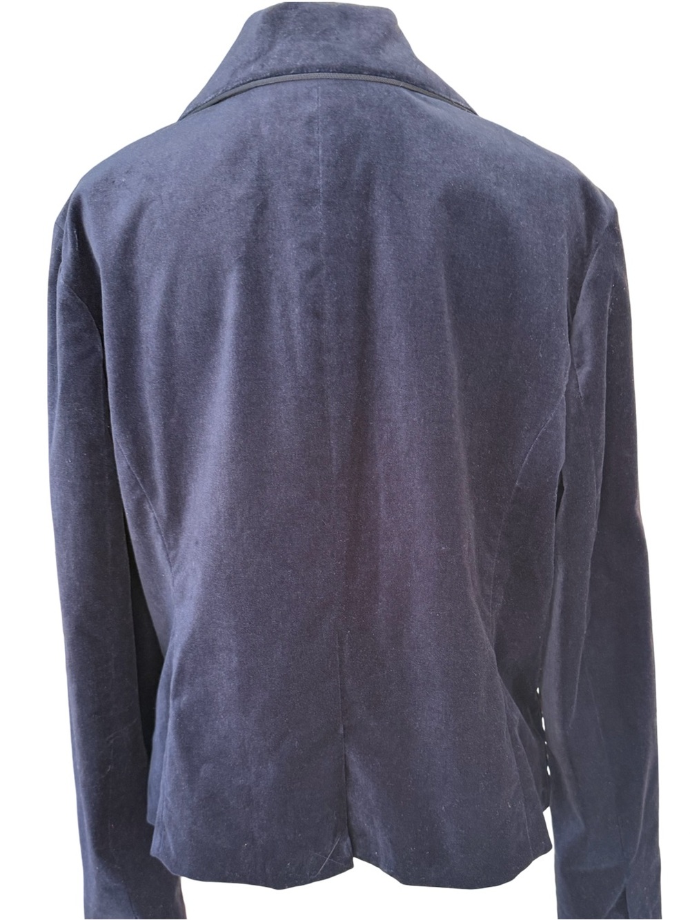 Tommy Hilfiger Stretch Women's Navy Velvet Blazer Size XL - Picture 4 of 6